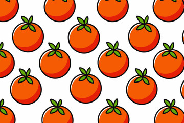 Seamless line pattern with tomato art vector illustration