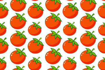 Seamless line pattern with tomato art vector illustration