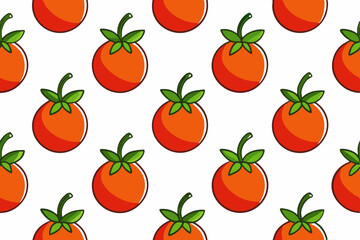 Seamless line pattern with tomato art vector illustration