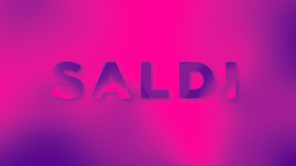 SALDI italy, italian, Concept Word Gradient Illustration