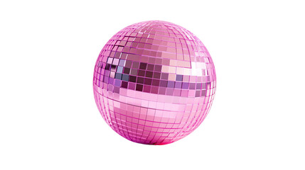 Pink disco ball transparent background