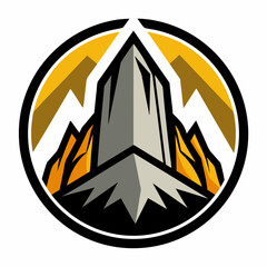 Rock mountain logo vector