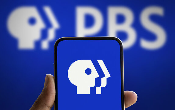 Dhaka, Bangladesh- 15 Aug 2024: PBS logo is displayed on smatphone. PBS is America's non-profit public television network.