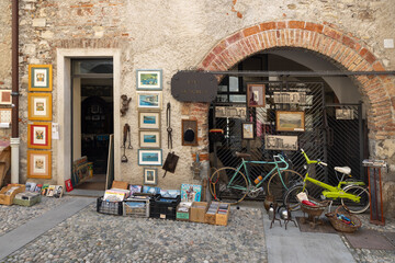 street scene in Iseo, Lombardy