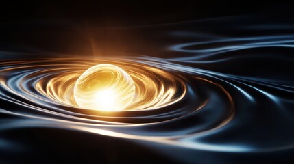 A glowing seed with radiant light emanating from its core