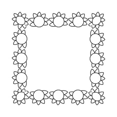 floral decorative photo frame border for wedding