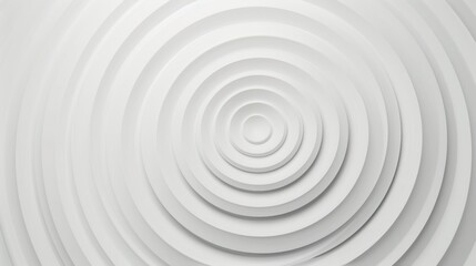 Concentric white rings creating an abstract circular pattern on a clean white background.