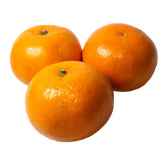 Ripe, juicy oranges isolated on white, perfect for healthy diet and vitamin C boost