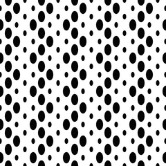 Seamless geometrical monochrome ellipse pattern background - abstract vector graphic