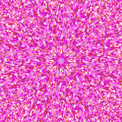 Geometrical radial tiled pattern background - colorful circular abstract polygonal vector design