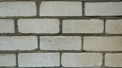 A white brick wall. White brick. The background is a white brick wall. Close up