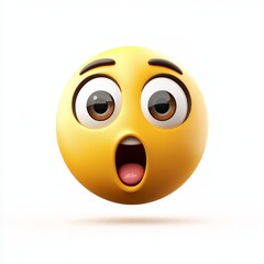 Surprised face emoji with mouth agape 