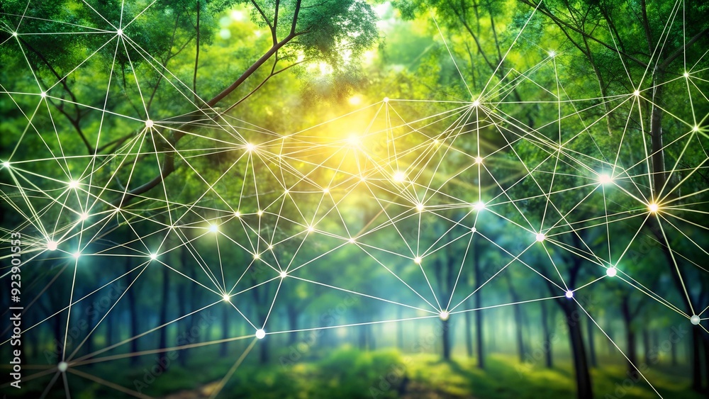 Wall mural the interconnection of nature and technology generative ai
