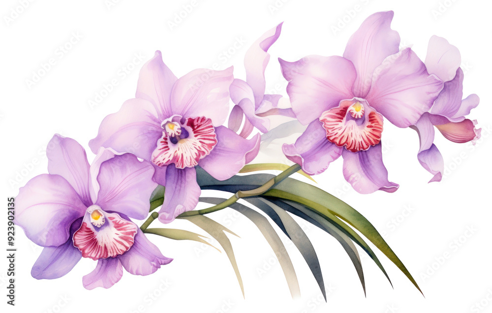 Wall mural png blossom flower orchid plant.