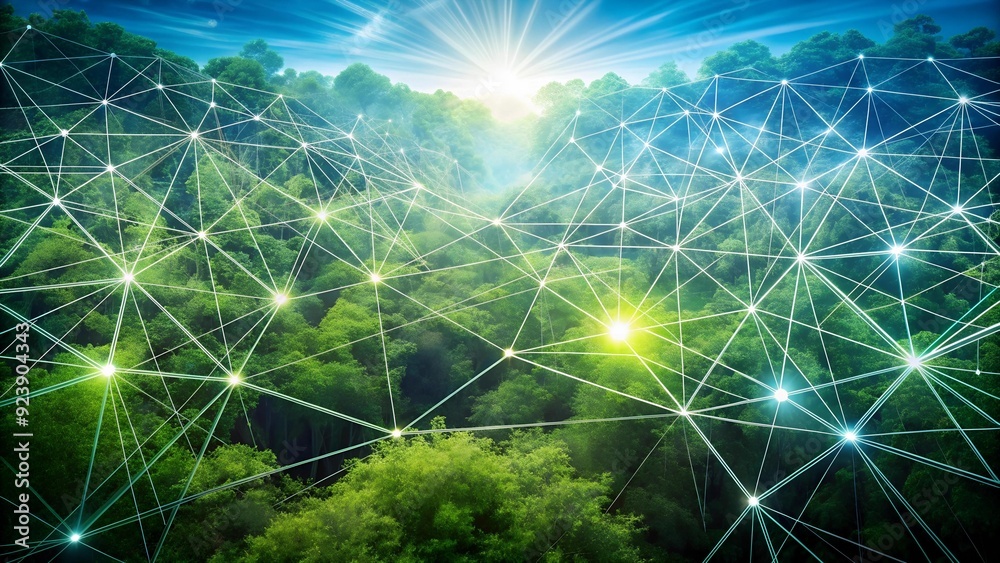 Wall mural intertwined networks: a tapestry of connectivity generative ai
