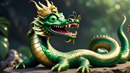 Fototapeta premium chinese dragon statue