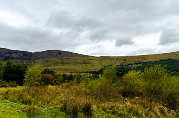Naklejka premium The Dartry mountain range runs between Sligo and Leitrim in Ireland and is a popular spot for hikers and tourists