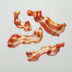 bacons floating in the air