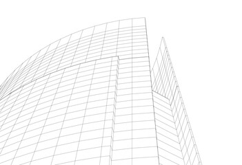 Fototapeta premium abstract architecture vector 3d illustration 