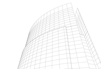 Fototapeta premium abstract architecture vector 3d illustration 