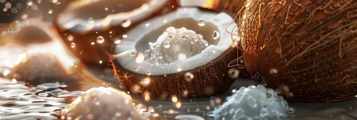 Genetic variation in coconuts causing tender flesh separation from the shell and lower coconut water levels.