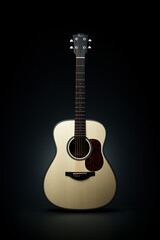 Obraz premium a custom built acoustic guitar. generative ai
