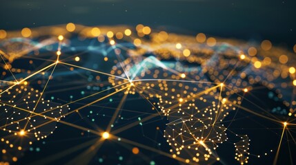 Golden Network of Interconnected Dots