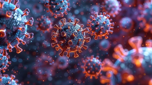 Antimicrobial background with intricate molecular structures highlighting advances in combating infectious diseases and promoting health through innovative scientific solutions. high resolution