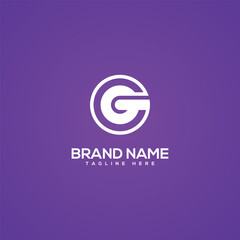 Minimal Monogram Letter G GG Icon Logo. Initial Based Vector Template.