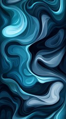 Abstract Swirling Blue and Gray Pattern