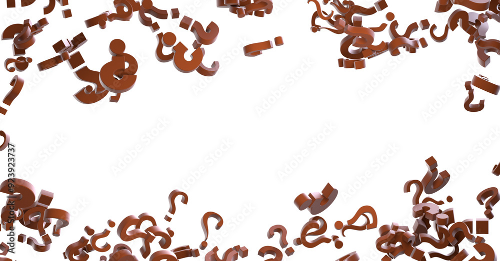 Poster colored question marks background concept