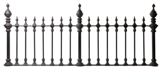 PNG Iron fence railing white background architecture.