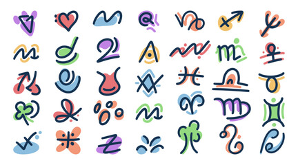 Abstract Squiggle Doodle Handdrawn Illustration