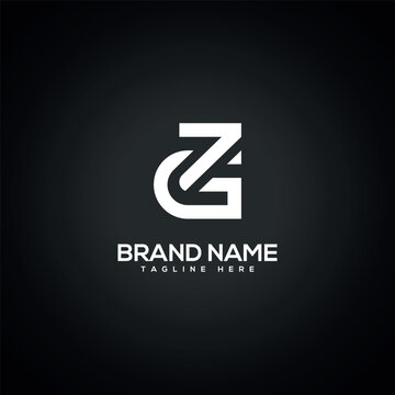 GZ ZG Alphabet Letter logo design. Initial Vector Symbol.