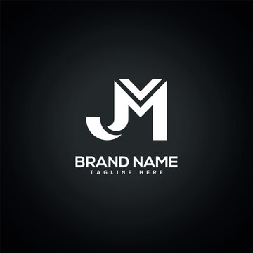 JM MJ Alphabet Letter logo design. Initial Vector Symbol.