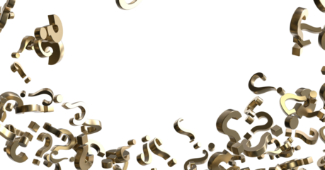 question icons, original 3d rendering;