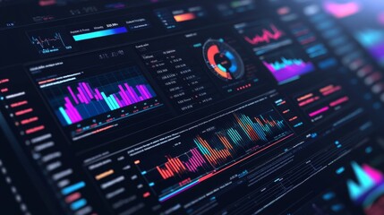 Obraz premium Advanced Health Analytics Dashboard: A digital dashboard displaying comprehensive health analytics and trends.