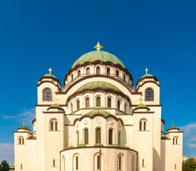 Back of the Church of Saint Sava on the Vračar plateau in Belgrade, Serbia