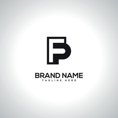 FP PF Abstract Monogram Letter Logo Design. Initial Vector Symbol.