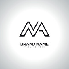 NA AN Abstract Monogram Letter Logo Design. Initial Vector Symbol.