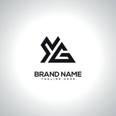 Fototapeta premium YG GY Abstract Monogram Letter Logo Design. Initial Vector Symbol.