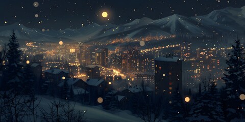 City skyline during the night