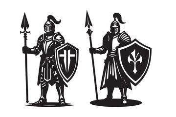 knight vector silhouette