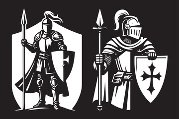 knight vector silhouette