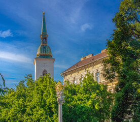 St Martin's Cathedral tower and spire, Bratislava, Slovakia