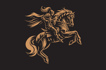 knight vector silhouette