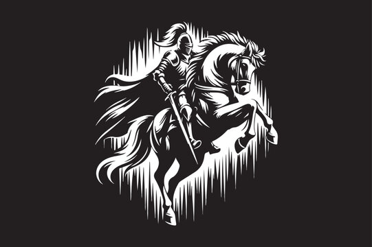knight vector silhouette