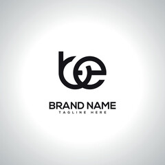 BE EB Abstract Unique Letter Logo Design. Initial Vector Symbol.