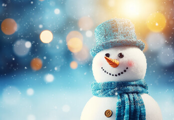 snowman of the snow generated by AI technology