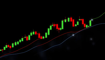 Creative forex chart wallpaper isolated with white highlights, png